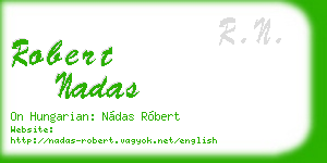 robert nadas business card