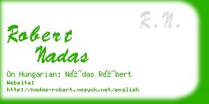 robert nadas business card